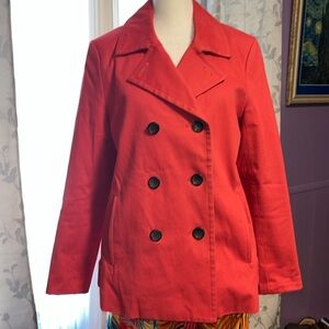 NWOT Banana Republic Pop of color peacoat! Stunning!